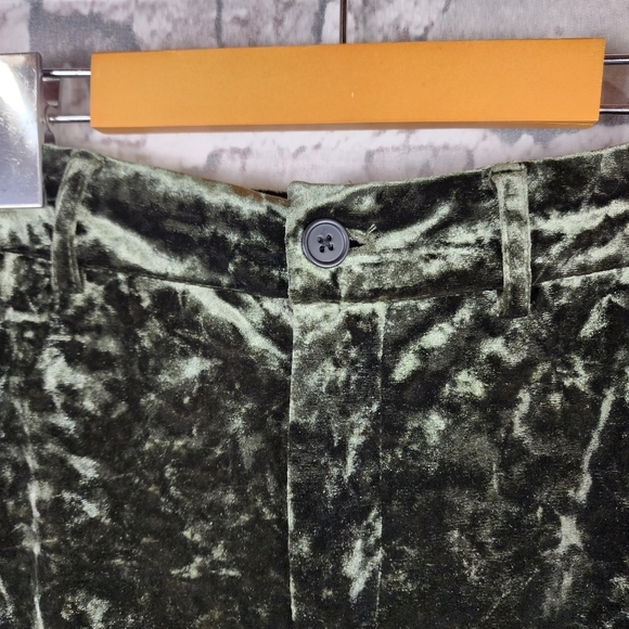 Noisy May Nattie High Waist Flare Velvet Pants Olive Green Stretch Size Small/30 - Picture 8 of 16